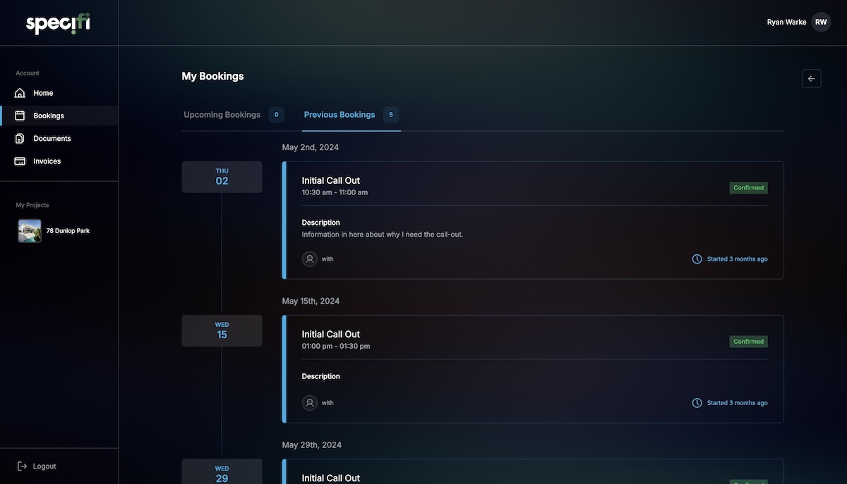 Specifi white-labelled customer portal branding controls