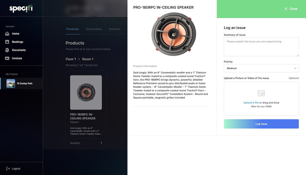 Specifi customer portal proposal approval flow