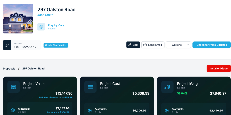 Specifi proposal tiered options comparison