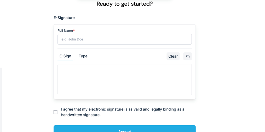Specifi proposal digital acceptance and e-signature flow