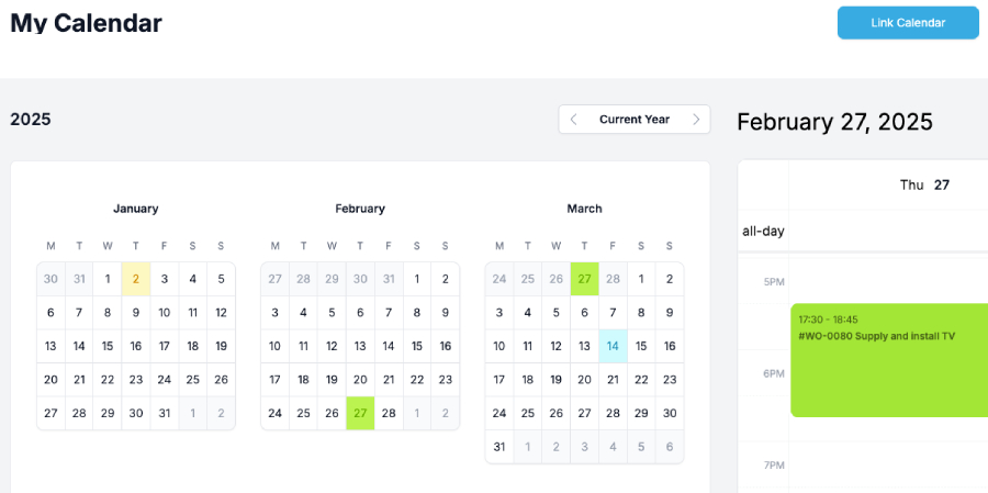 Specifi time management overview dashboard