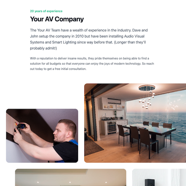 Specifi website builder brand and content controls